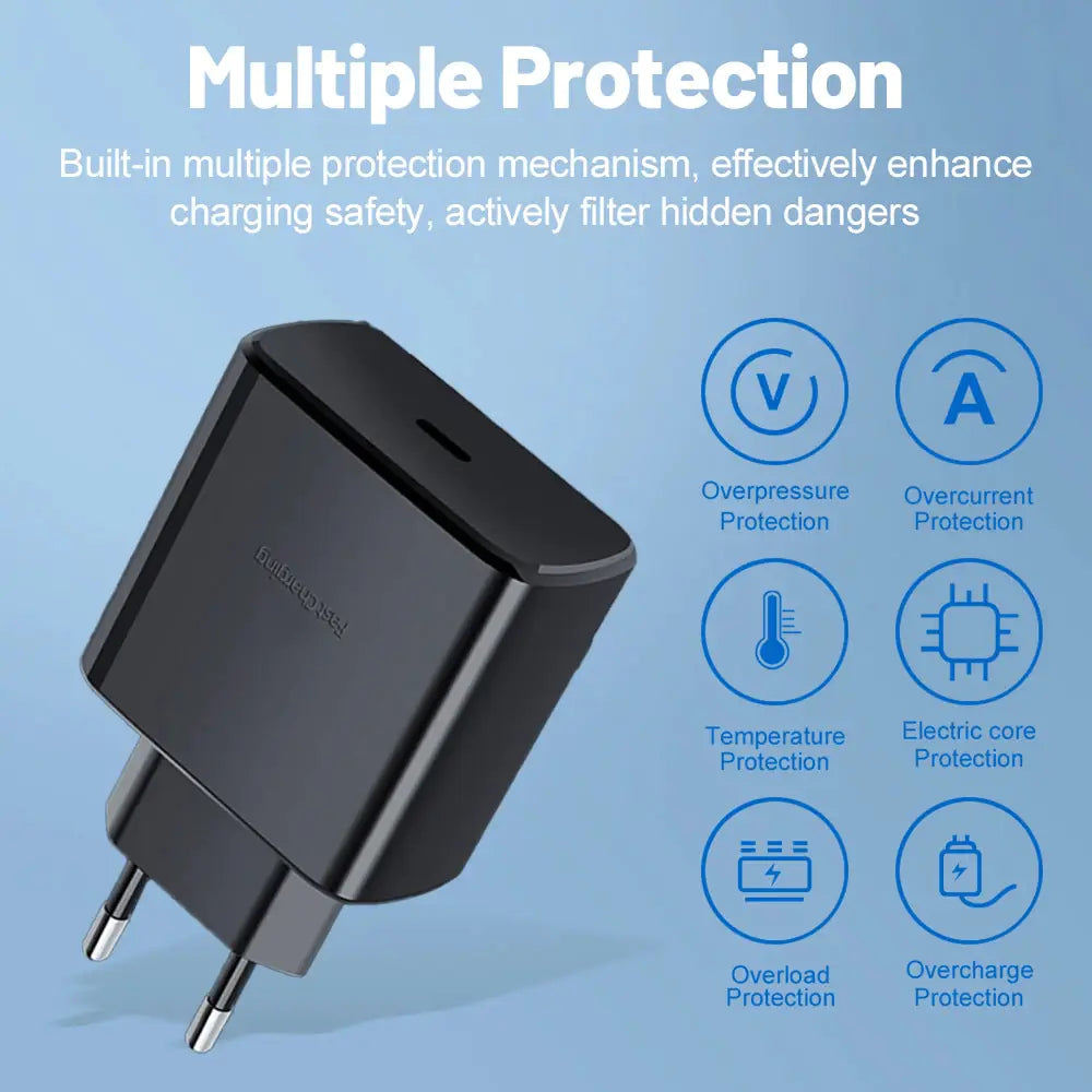 45W USB-C Fast Charger (EU Plug) with Cable
