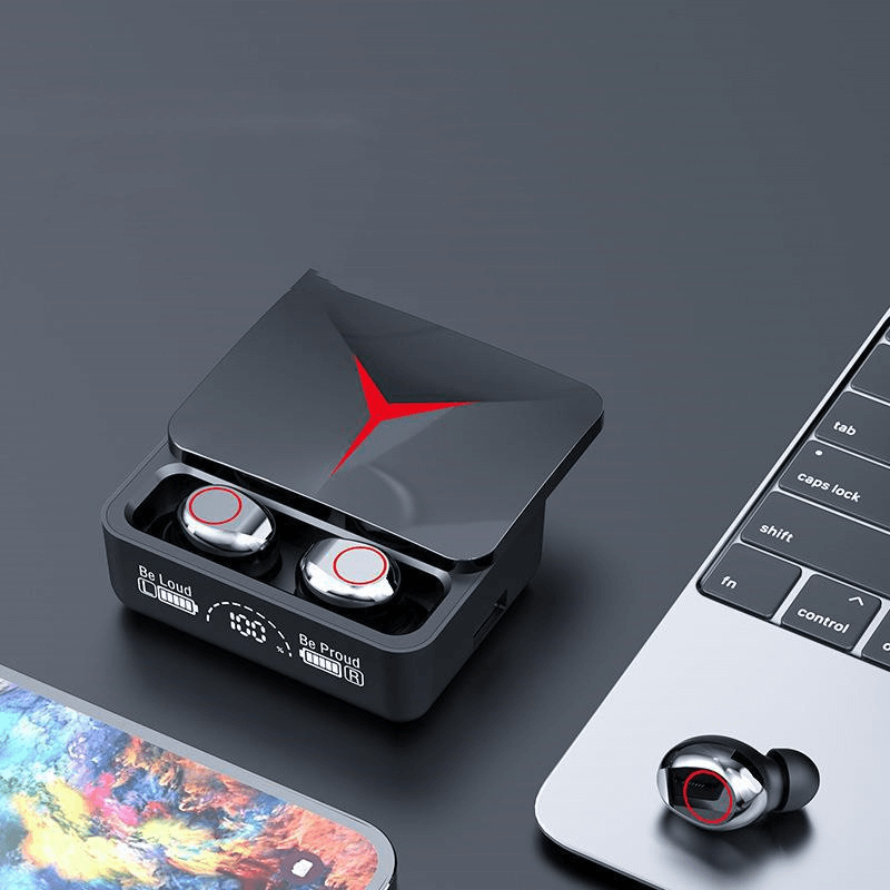 Auriculares Bluetooth inalámbricos para gaming con sonido explosivo y control deslizante